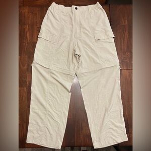 Reel Legends 7-Pocket Cargo Zip-Off Outdoor Pants/Shorts Men’s Size Large